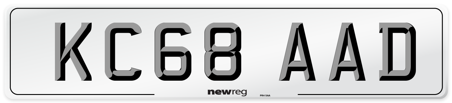 KC68 AAD Number Plate from New Reg